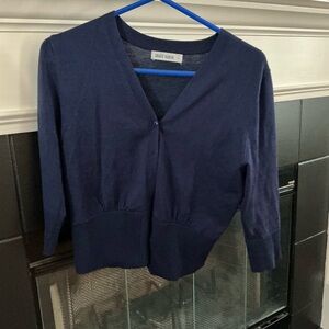 Grace Karin Navy Blue V-Neck Cardigan Sweater